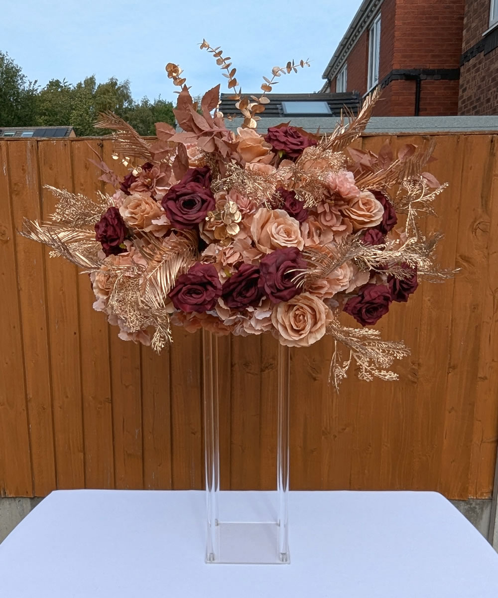 burgundy clear stand